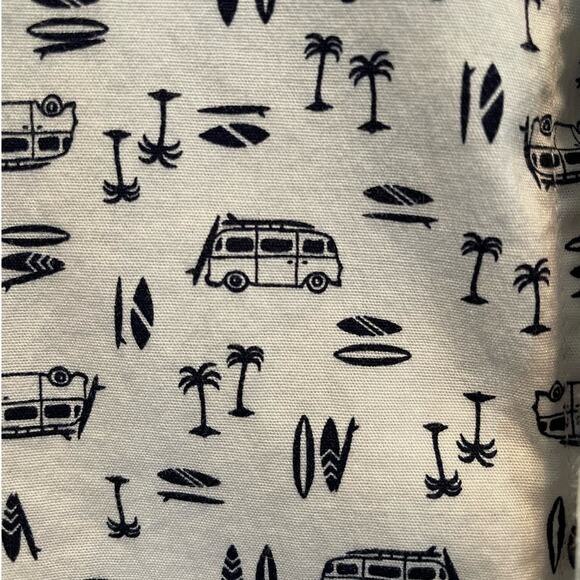 Old Navy White Surf Van Print Button Front Short Sleeve Shirt 2XL - Picture 6 of 6